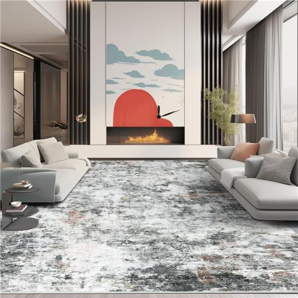 8x10 Area Rugs, Modern Abstract Washable Rug for Living Room, Stain Resistant